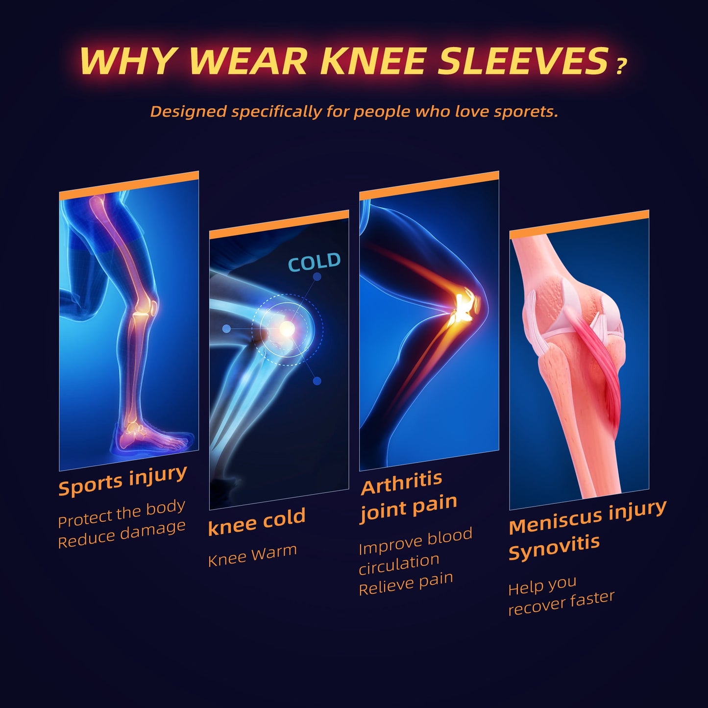 Copper Knee Brace for Knee Pain