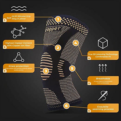 Copper Knee Brace for Knee Pain